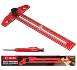 Saker Woodworking Scriber Marking Line Ruler, Adjustable Aluminum Alloy Red. Fixed Price $37.24.