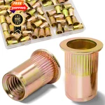 Vifmy 5/16"-18 Unc Rivet Nut, 60pcs Zinc Plated Sae - 60 Pcs, Yellow. Fixed Price $18.99.