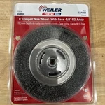 Weiler Vortec Pro 6 In. Crimped Wire Wheel Brush Carbon Steel 6000 Rpm 1 Pc. Fixed Price $24.99.