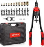 Wetols 16" Hand Rivet Nut Tool Kit With 11 Metric & Inch Mandrels,110pcs Rivnuts. Fixed Price $74.95.