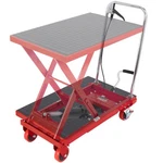 Vevor Hydraulic Lift Table Cart 500 Lbs Manual Scissor 28.5" Red. Fixed Price $229.99.