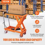 Hydraulic Lift Table Cart 1100 Lb Capacity 35.4" Scissor W/ Wheels. Fixed Price $502.99.