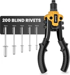 Rivet Gun, 1/4 Pop Gun Kit With 200 Blind Rivets, 5 Interchangeable. Fixed Price $41.46.
