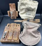 Klein Tools 5119, 5127 Leather 6 Pocket Electricians Tool 5416t Pouch 5207 Belt. Fixed Price $58.00.