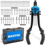 Rivet Gun Kit 1/4" Pop With 210pcs Blind Rivets Heavy Duty 13".... Fixed Price $43.28.
