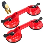 Bilitools 2 Pack Double Glass Suction Cups With Ratchet Straps, Heavy Duty Alumi. Fixed Price $42.99.