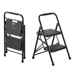Vevor 2 Step Ladder, Folding Stool With Wide Anti-slip Pedal And Comfort Ha. Fixed Price $44.05.