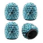 Xjvss 4 Pcs Bling Car Tire Valve Stem Caps, 0.54 0.59 Inches, Lake Blue. Fixed Price $6.99.