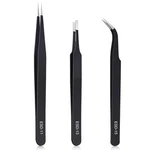 Kaverme 3pcs Precision Tweezers Set, Upgraded Anti-static Stainless Black. Fixed Price $11.99.