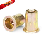 Vmuter Rivet Nuts, 50 Pcs 5/16"-18 Unc, Carbon Steel Flat 50pcs-5/16", Yellow. Fixed Price $9.95.
