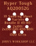 Hyper Tough Aq20052g - 40/80/100/150/240/400/800/1500 10pc Variety Bundle Ii. Fixed Price $9.99.