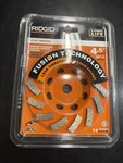 Ridgid 4.5" Diamond Cup Wheel Concrete Grinding 1003-068-640 14 Segm (hpb026621). Fixed Price $29.99.