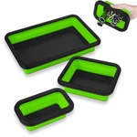 Jebousike Magnetic Tool Trays - Set Of 3 Sizes For Parts, Mechanic Gifts, Green. Fixed Price $32.30.