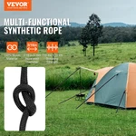 3/16 In X 250 Ft Braided Nylon Rope 32 Strand 720 Lb Black Utility Cord. Fixed Price $35.99.