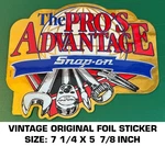 Snap-on The Pro's Advantage - Vintage Original Foil Decal Sticker Tools. Fixed Price $10.83.