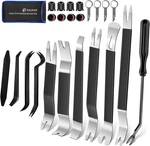 Eaukar 24 Pcs Auto Trim Removal Tool Kit, Metal Car Silver/black. Fixed Price $18.51.