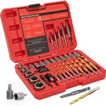 Uyecove 33pcs Screw Bolt Extractor Set Hex Multi-spline Left Hand Drill Bit. Fixed Price $81.21.