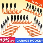 24 Pack Steel Garage Storage Hooks Wall Mount Tool Hangers For Garden Tools. Fixed Price $39.99.