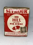 Seymour Hill H1 Pattern Pig Rings Original Box 100. Fixed Price $11.99.