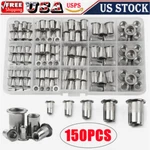 150pcs Rivet Nuts Stainless Steel Flat Head Rivnuts Threaded Insert Nutsert Kit. Fixed Price $23.75.