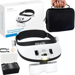 Esynic Head Magnifier With Light-5x Interchangeable Lenses (1x-3.5x) & 6x Com.... Fixed Price $47.60.