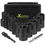 Lug Nut Extractor Twist Socket Set, 13 Pieces Wheel Lock Removal Kit, For Rem.... Fixed Price $75.76.