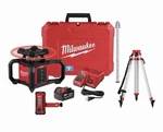 Milwaukee 3701-21t M18 18v Red Rotary Laser Kit W/ Receiver, Tripod, & Grade Rod. Fixed Price $1444.99.
