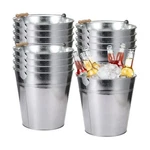Didaey 12 Pcs Large Galvanized Metal Buckets With Handle 10 Inch Heavy Duty S.... Fixed Price $110.20.