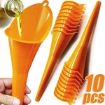 1/5/10pcs Car Long Stem Funnel Gas Oil Anti-splash Plastic Tool - New. Fixed Price $9.95.