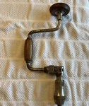 Vintage Stanley No. 945 12" Ratcheting Reversable Hand Drill Wood Handle Working. Fixed Price $18.00.