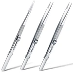 Honoson 3 Pack Diamond Tweezers Gem Stone Jewelry Locking Silver. Fixed Price $17.98.