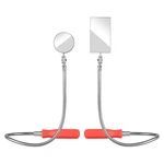 2pcs Inspection Mirror, Flexible Mechanic Mirror 360 Rotation Bendable Square.... Fixed Price $23.72.