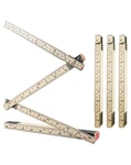 Qwork Folding Wood Rule, 4 Pack, 6ft 6 Inch Foldable Ruler With Us And Brown. Fixed Price $24.05.