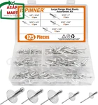 Ispinner 125pcs Large Flange Aluminum Blind Rivets, Pop Rivets Assortment Kit. Fixed Price $22.83.