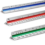 12" Architectural Scale Ruler Aluminum Architect Triangular Ruler.... Fixed Price $15.99.