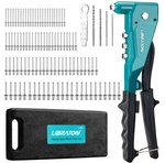 Heavy Duty Rivet Gun Set With 110 Rivets & 4 Heads For Metal, Wood, Plastic. Fixed Price $29.99.