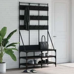Vidaxl Clothes Rack With Shoe Storage Black 39.4"x15.7"x72.4". Fixed Price $346.47.