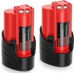 2 Pack Battery Replacement For Milwaukee M12 12v 4.0ah Compatible With M. Fixed Price $44.07.