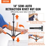 Vevor Rivet Nut Tool, 14 Rivnut Tool Kit With 7 Pcs Metric And Sae Mandrels, 70. Fixed Price $45.33.