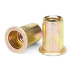 Rivet Nuts, 100pcs M5 Nuts,zinc Plated Finish Carbon Steel Flat Head Ri.... Fixed Price $11.91.