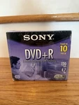Sony Dvd + R 10 Pack Discs With Cases 120 Min 4.7 Gb Blank New Sealed Dvds. Fixed Price $11.61.