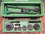 Greenlee 1804 / 1806sb Ratchet Punch Driver + Dies Case. Fixed Price $129.95.