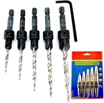 Ftg Usa Countersink Drill Bit Set 5 Pc #4#6#8#10#12 Tapered For Woodwo. Fixed Price $37.04.