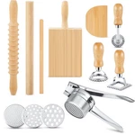 Tioncy 9 Pcs Pasta Making Tools Set Include Wooden Gnocchi Board Potato Ricer.... Fixed Price $42.47.