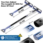 47.7 Extendable Snow Brush And Ice Scraper, Telescoping Scraper. Fixed Price $19.91.