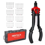 Nextack Rivet Gun Kit With 350 Blind Rivets, Heavy Duty Twohanded 1/4 Pop Ri.... Fixed Price $52.88.