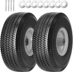 Simeiqi 2pack 10 X 4.10/3.50-4" Solid Pu Run-flat Tire Wheel With 5/8"axle Bo.... Fixed Price $42.90.