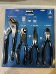 New Hart 4 Pc. Pliers Set 10 Groove Joint 8 Slip Long Nose Diagonal. Fixed Price $29.99.