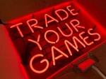 Pick Up Only! New "trade Your Games" Neon Sign Gaming Arcade Mancave Light. Fixed Price $250.00.
