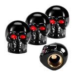 4 Pcs Skull Style Tire Valve Stem Caps, Antirust Copper Core Auto Black. Fixed Price $10.63.